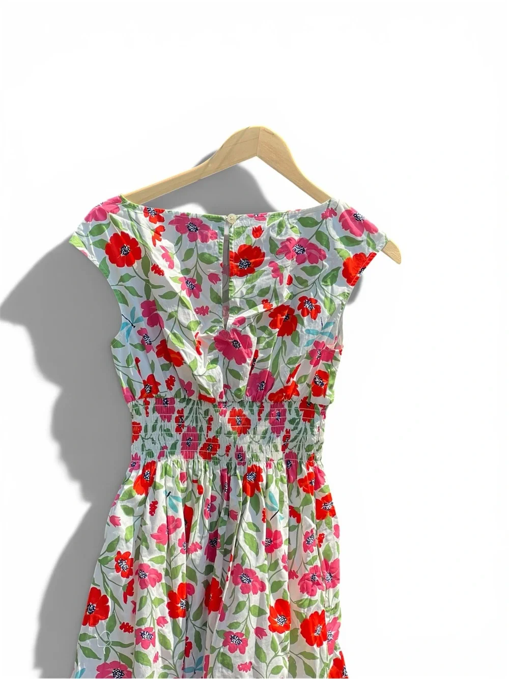 Kate Spade New York Floral Cotton Smocked Waist Dress Size 4